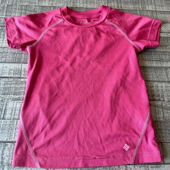 COLUMBIA Kids Shirt Sleeved Omni-Shade shirt Sun Protection size: 5 Pink - Picture 1 of 10